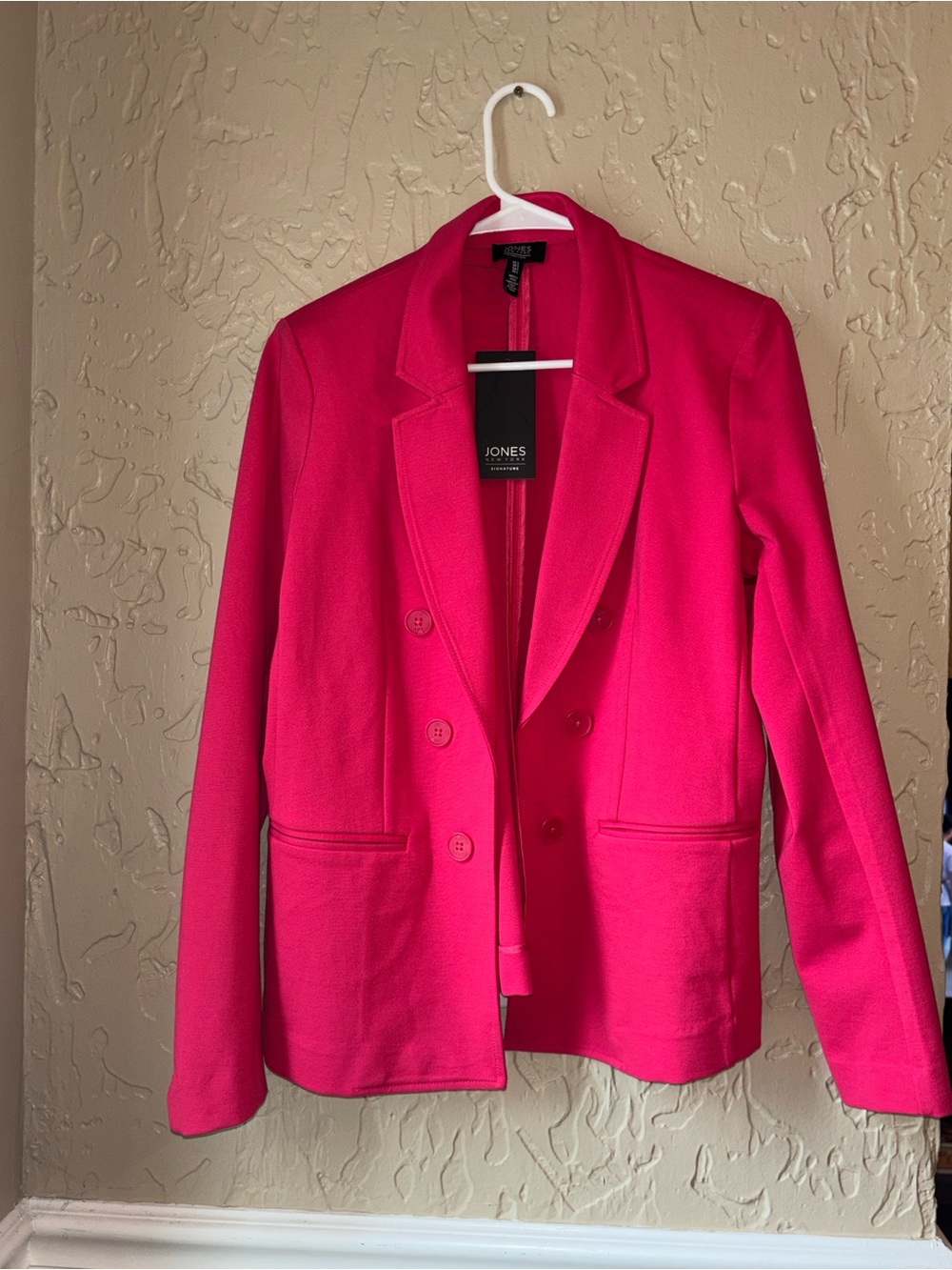 NWT Jones New York Women's Hot Pink Blazer Jacket